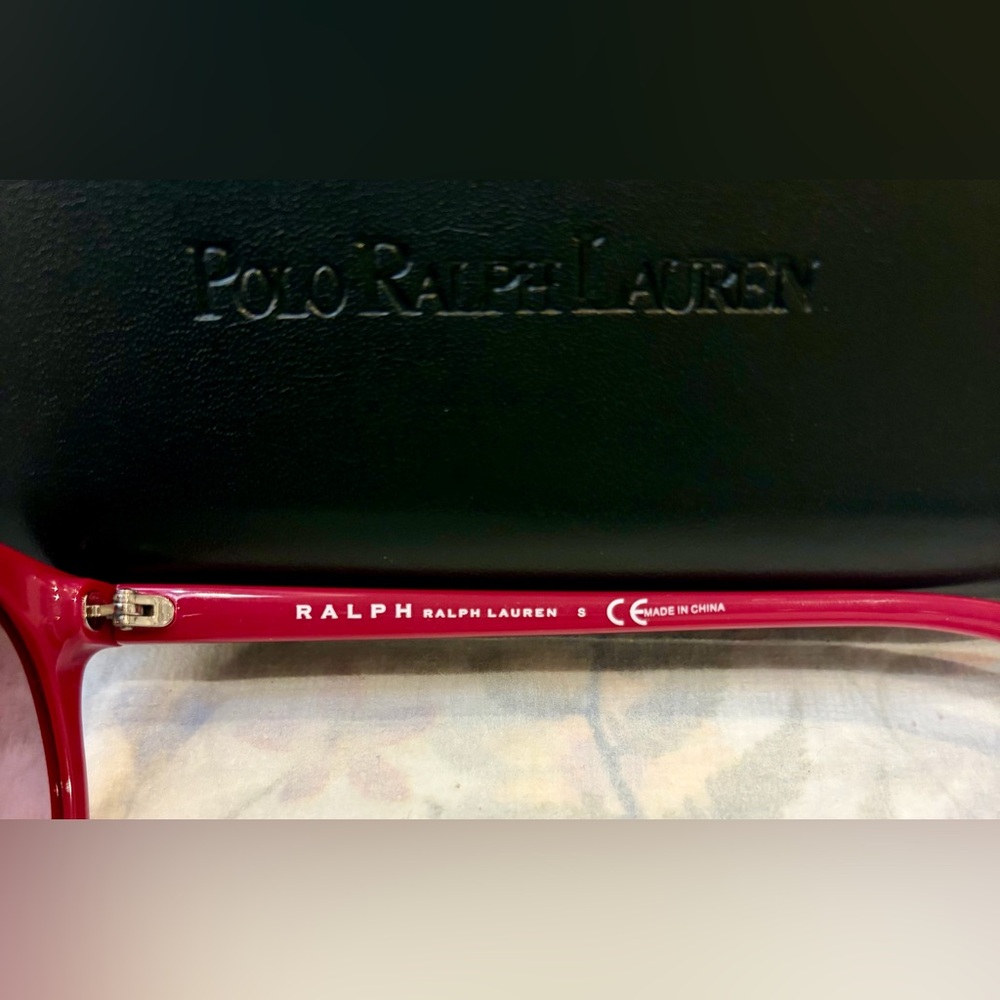 EUC!! POLO RALPH LAUREN PINK ROUNDED WOMEN’S SUNGLASSES AND NWT SILK SCARF - Picture 4 of 11